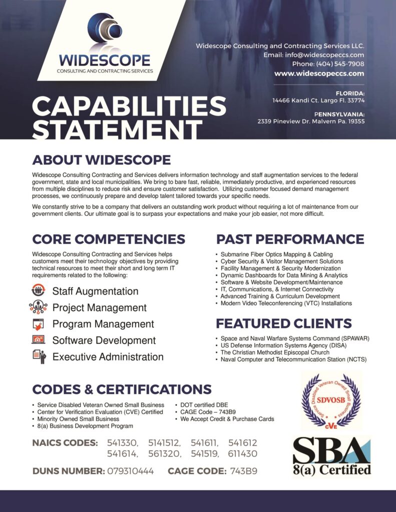 Customer Capability Statement